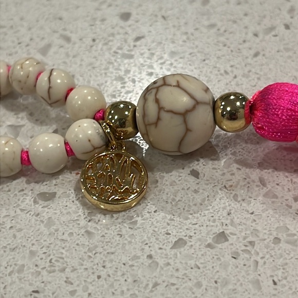 Lilly Pulitzer Tassel necklace and bag, like new - Picture 2 of 4